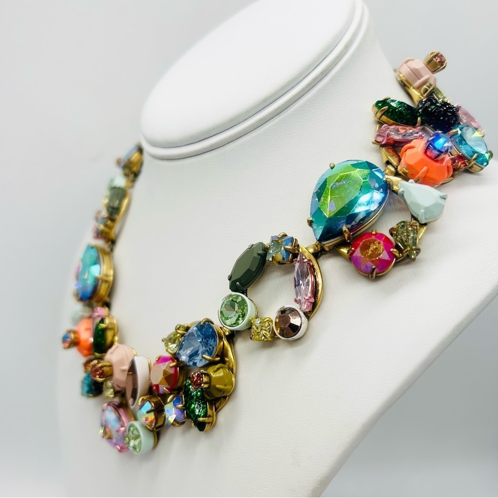 J. Crew Brulee Crystal Wreath Necklace - Picture 3 of 10